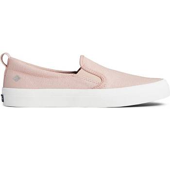 Sperry Crest Twin Gore Textile Sparkle Ruzove - Damske Slip On